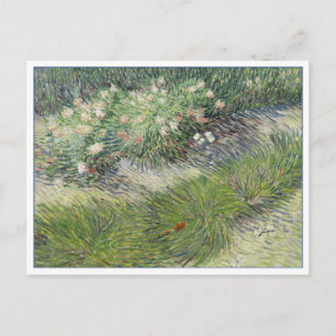 Gras und Schmetterlinge von van Gogh Postkarte