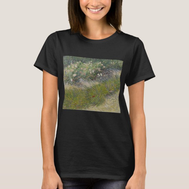 Gras und Schmetterlinge von Vincent van Gogh T-Shirt (Vorderseite)