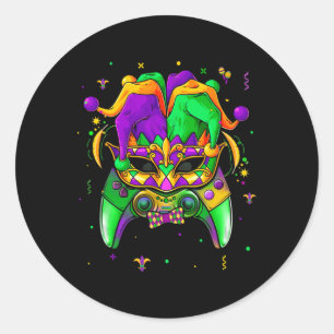 Gras Video Game Controller Jester Hat Boy Kids Cos Runder Aufkleber