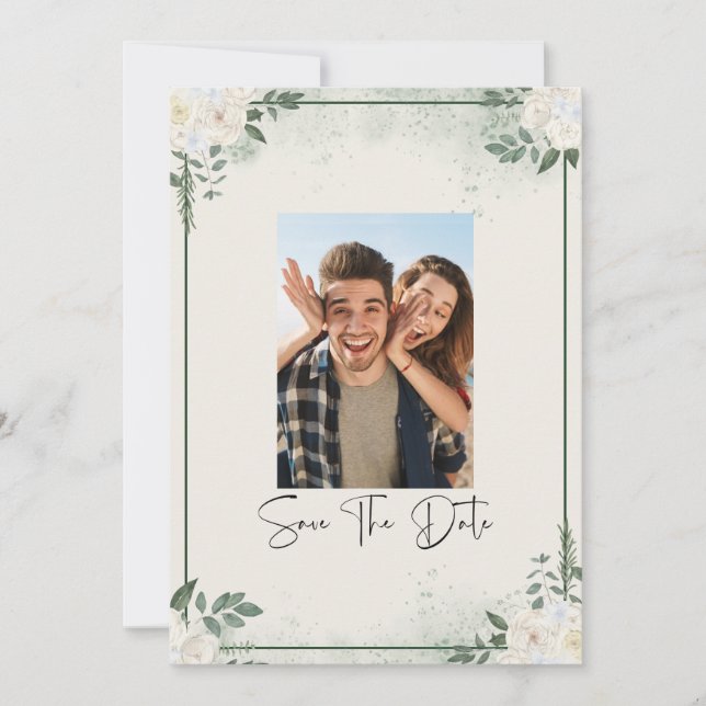 Grasbegrünung Foto Save The Date Einladung (Vorderseite)