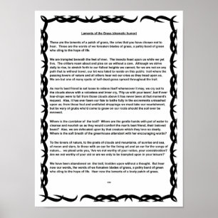 Grasbeklagungen (dramatischer Spaß) Poster