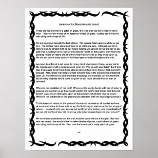 Grasbeklagungen (dramatischer Spaß) Poster