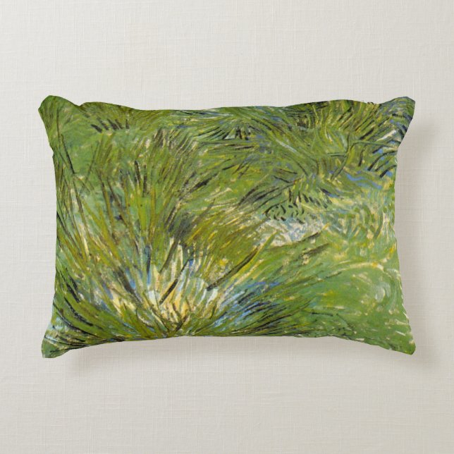 Grasbüschel von Vincent van Gogh Dekokissen (Vorderseite)