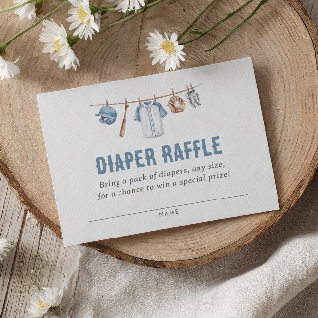 Graseball Baby Showdiaper Raffle Ticket Begleitkarte (Von Creator hochgeladen)