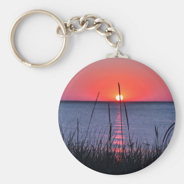 Gräser im Abendlicht - Insel Rügen Schlüsselanhänger (Vorne)