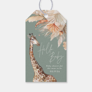 Grasgiraffe-Safari-Pampas-Gras Geschenkanhänger