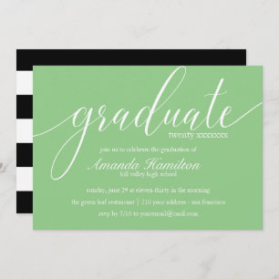 Grasgrün-Typografie-Abschluss jedes Jahr Einladung