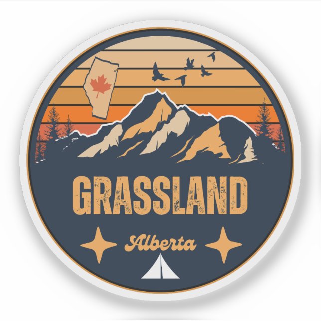 Grasland, Alberta Aufkleber (Vorderseite)