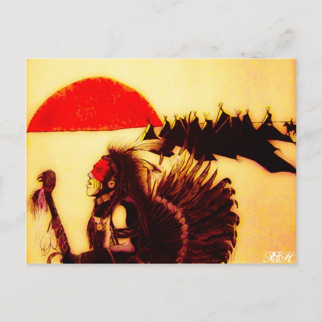 Grasland-Tänzer Postkarte (Vorderseite)