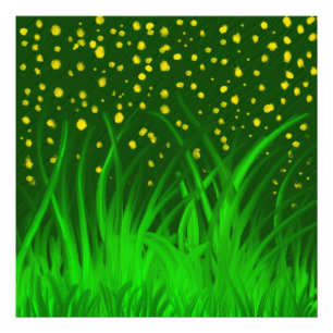 Grasmalerei von Blume Fotodruck