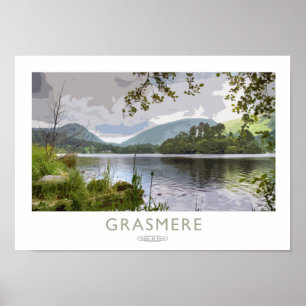 Grasmere Eisenbahn-Plakat Poster