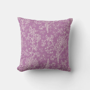 Grasmere Vintage Modern Botanisches Muster Lavende Kissen