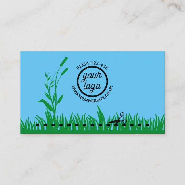 Grass Cutting Business Card Visitenkarte (Vorderseite)