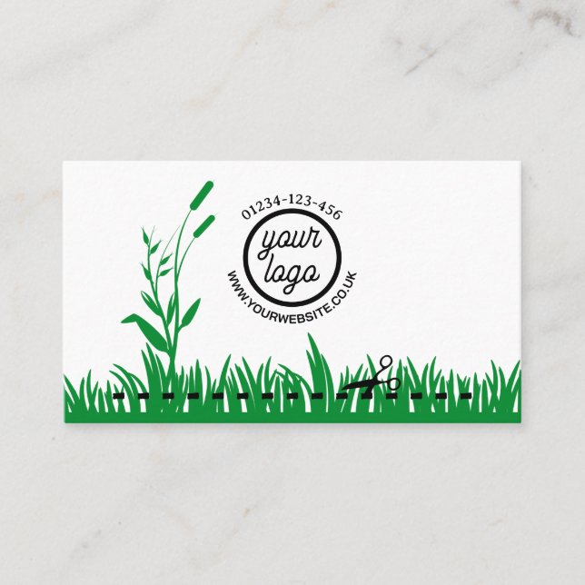 Grass Cutting Business Card Visitenkarte (Vorderseite)