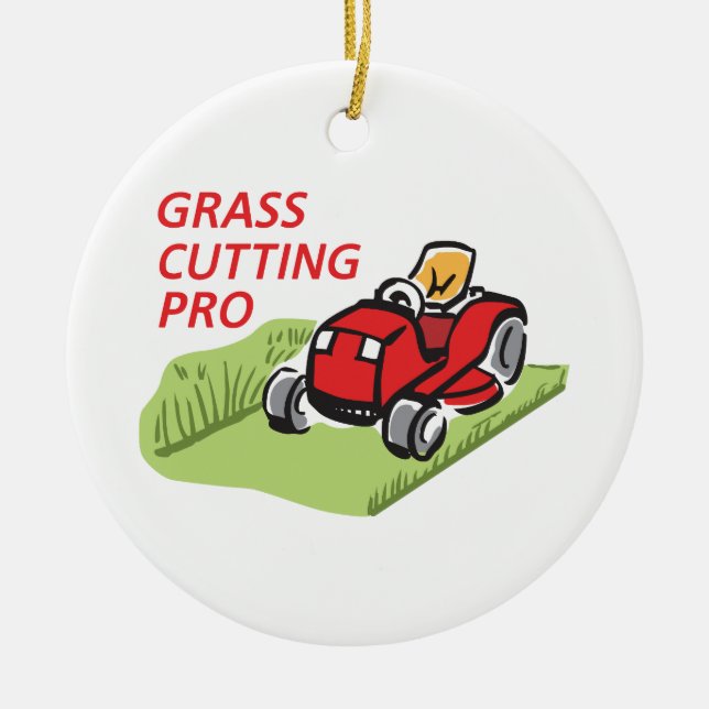 GRASS CUTTING PRO KERAMIK ORNAMENT (Vorne)