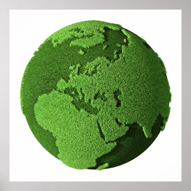 Grass Globe - Europa Poster (Vorne)