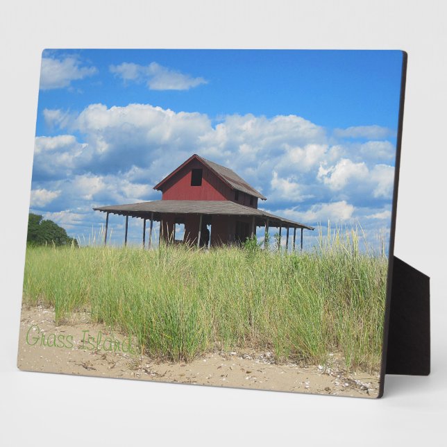 Grass Island Plaque Fotoplatte (Seite)