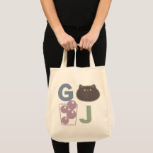 Grass Jelly Cat Name Initials Lebensmitteltasche