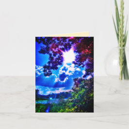 GRASS LAKE SUN VERT GREETING CARD KARTE
