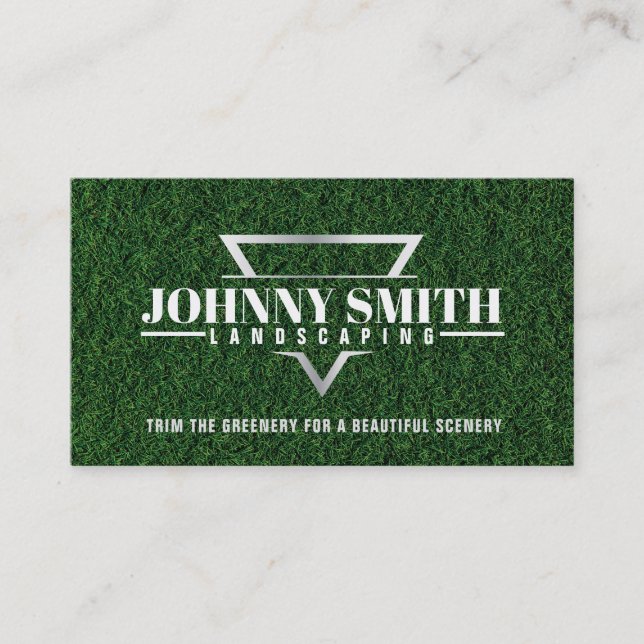 Grass Mower Slogans Business Cards Visitenkarte (Vorderseite)