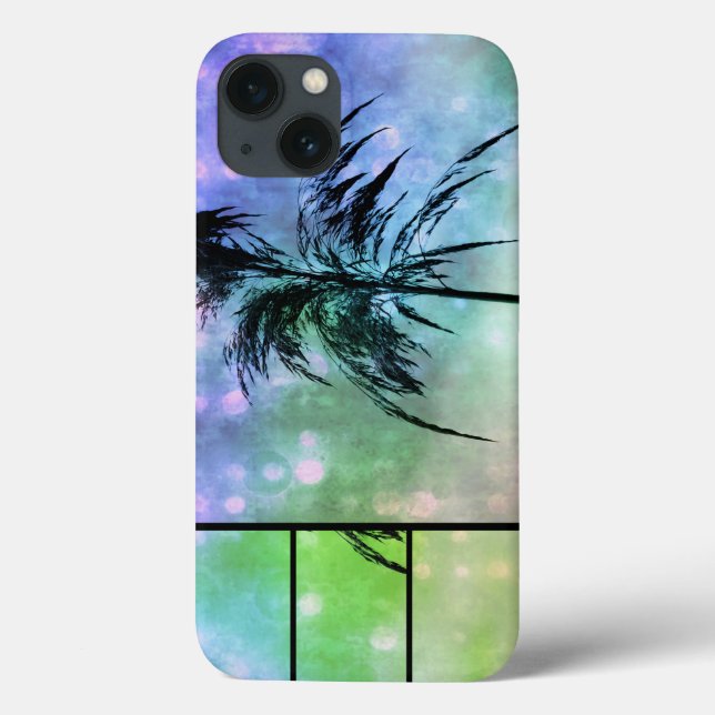 Grass Sparkle Green N Lila iPad Case (Rückseite)