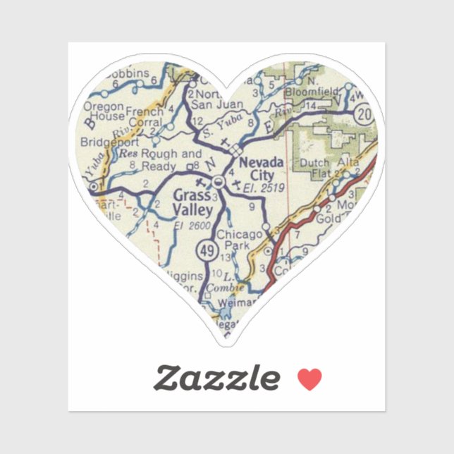 Grass Valley Kalifornien Aufkleber (Blatt)