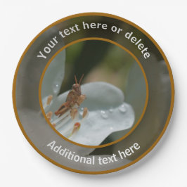 Grasshopper auf Azalea Blume Personalisiertes Part Pappteller