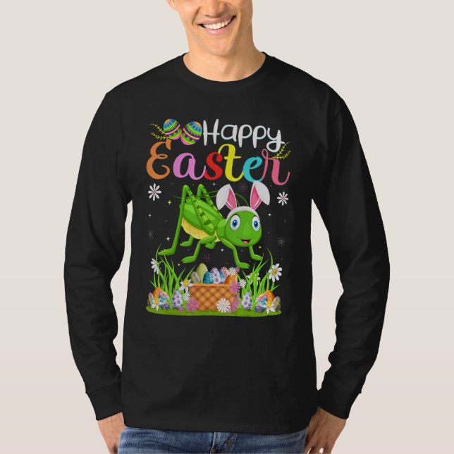 Grasshopper Bunny Egg Jagdgrasshopper Happy E T-Shirt (Vorderseite)