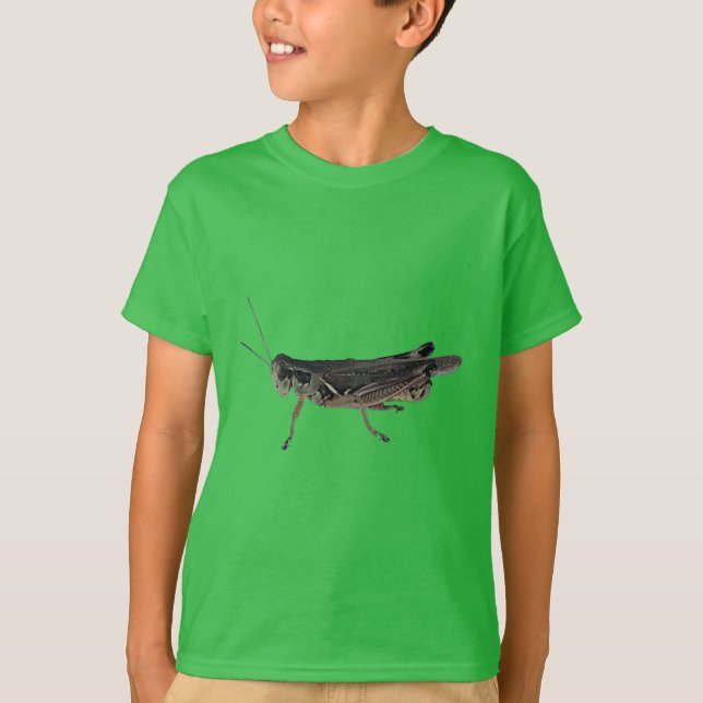 Grasshopper Insekt-Foto, Seitenansicht auf Hemden T-Shirt (Vorderseite)