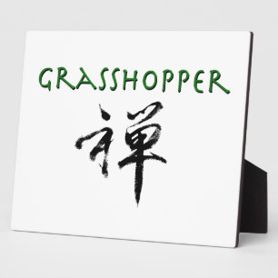 Grasshopper mit dem Symbol "Zen" Fotoplatte
