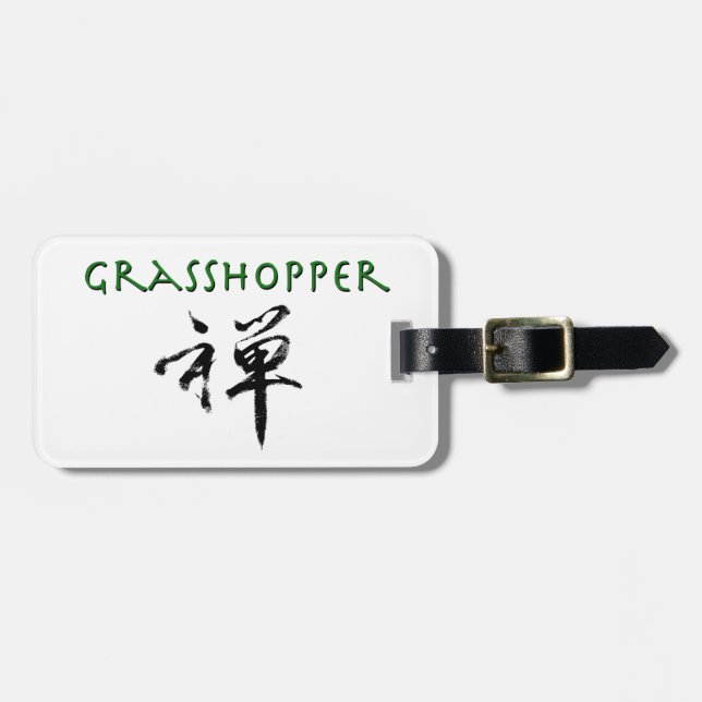 Grasshopper mit dem Symbol "Zen" Gepäckanhänger (Vorderseite horizontal)