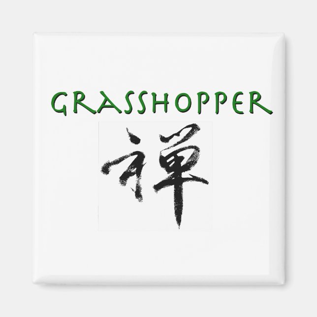 Grasshopper mit dem Symbol "Zen" Magnet (Vorne)