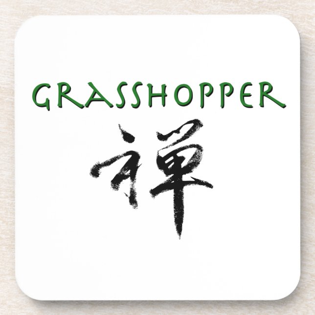 Grasshopper mit dem Symbol "Zen" Untersetzer (Vorderseite)
