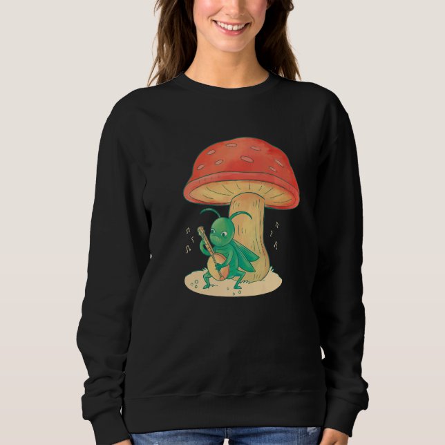 Grasshopper spielt Banjo Bug Instrument Music Fun Sweatshirt (Vorderseite)