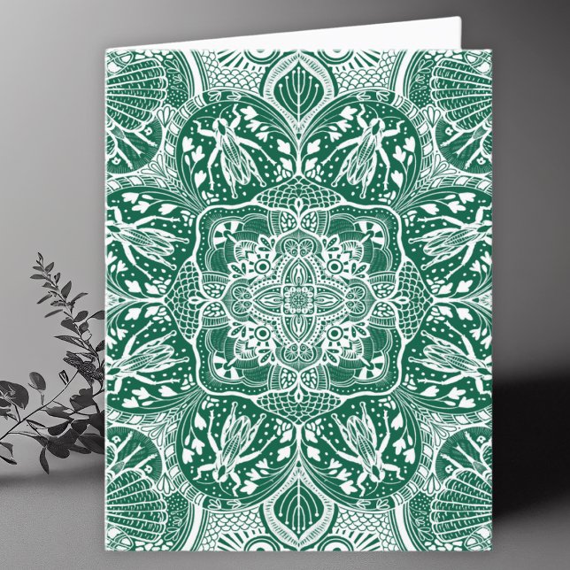 Grasshoppers Mandala Art Blank Dankeskarte (Von Creator hochgeladen)