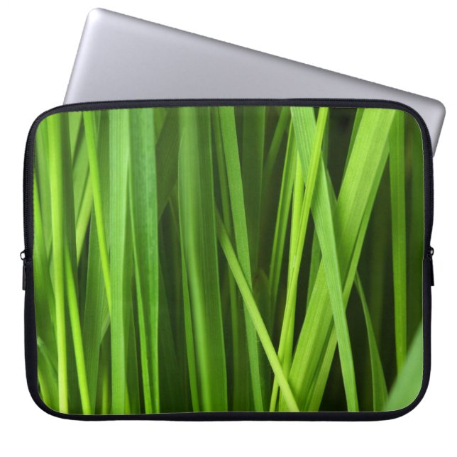 Grasstrahlen Laptopschutzhülle (Vorderseite)