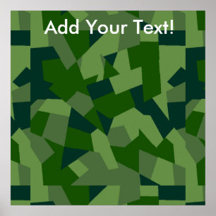 Grassy Camouflage Poster