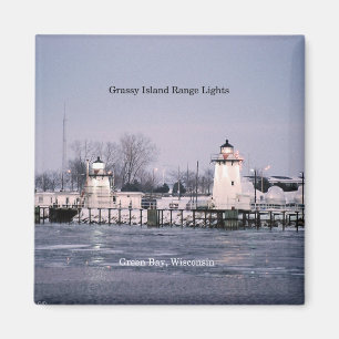 Grassy Island Range Lights-Magnet Magnet