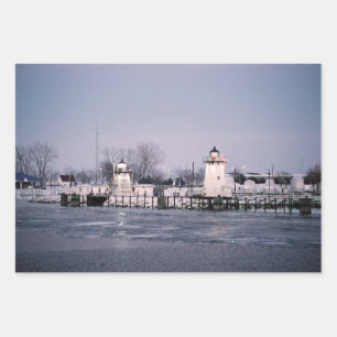 Grassy Island Range Lights Packpapier Geschenkpapier Set