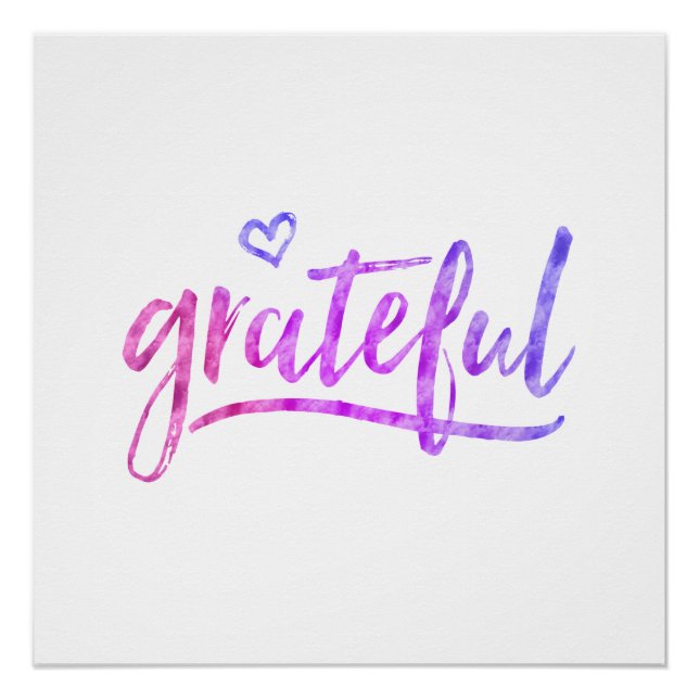 Gratec Watercolor Pink Lila Blue Poster (Vorderseite)