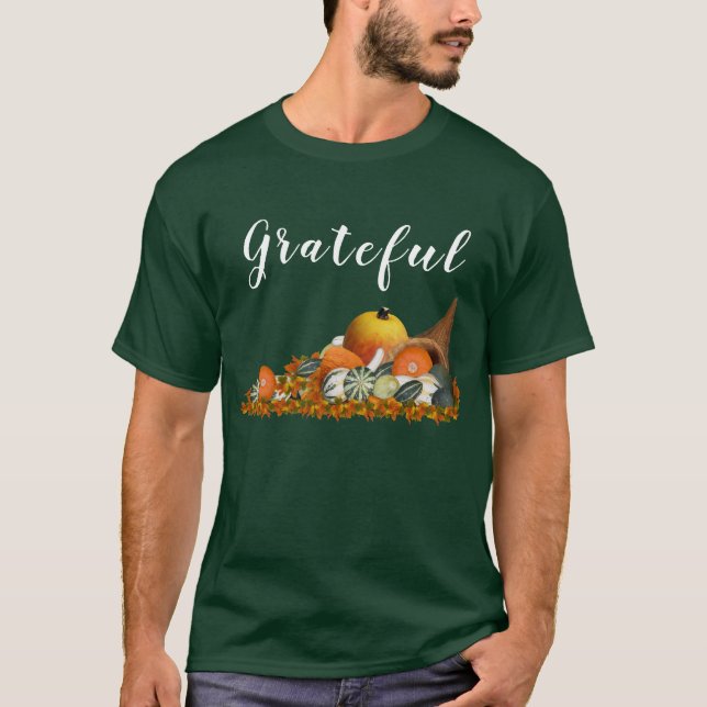 Grateful Cornucopia Erntedank T-Shirt (Vorderseite)