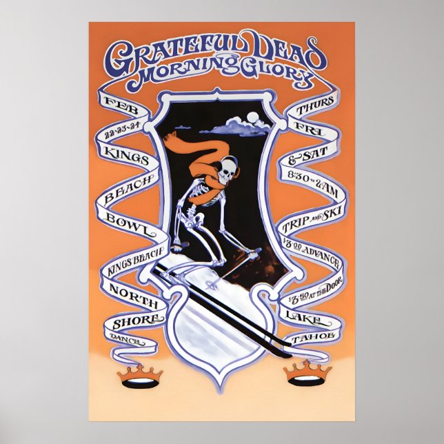 Grateful Dead, Trip and Ski 1968 Konzertposter Poster (Vorne)