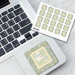 Grateful Heart Joyful Life Florale Aufkleber