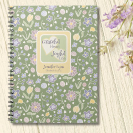 Grateful Heart Joyful Life Personalized Journal Notizblock