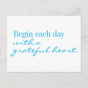 Grateful Heart Motivierend Postcard Postkarte