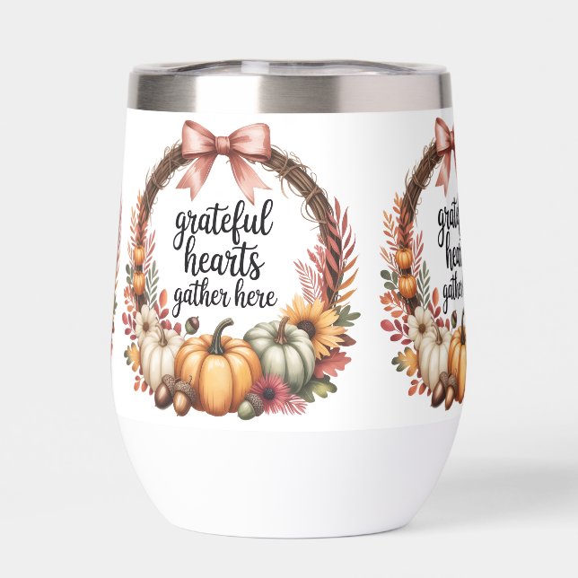 Grateful hearts gather here Thanksgiving cozy fall (Rückseite)