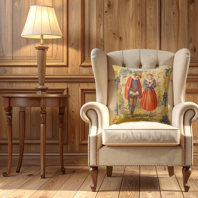 Grateful Pilgrims Erntedank Pillow Kissen (Von Creator hochgeladen)