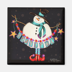 "Grateful Snowman" Inspirivity Magnet