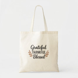 Grateful, Thankful, Blessed Tote Tragetasche