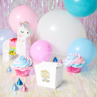 Grateful, Thankful, Blessed Typography Family name Geschenkschachtel